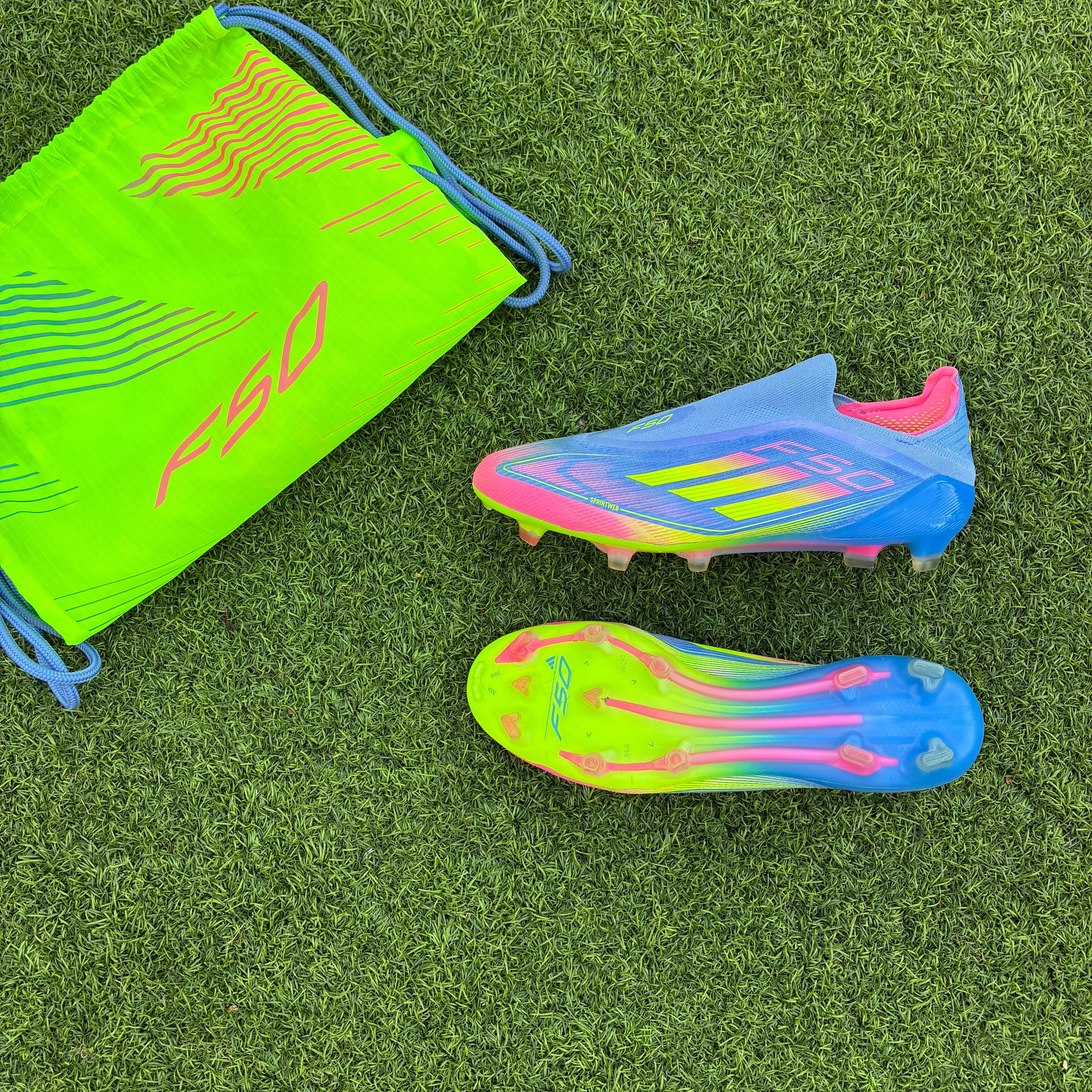 ADIDAS F50 ELITE LACELESS FG CELESTIAL VICTORY (taille 42)
